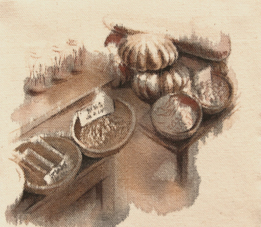 Marketplace III, 33cm x 33cm, 2013.