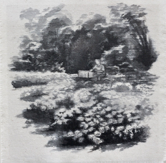 Working in the Fields, 32cm x 31cm, 2016.