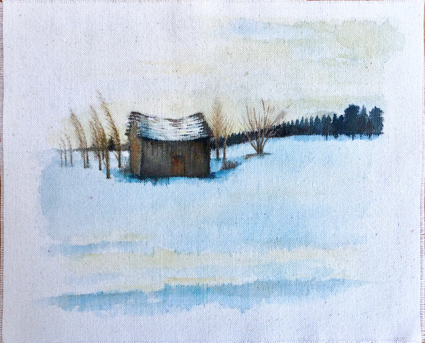 Farm Hut - Krokom, 42cm x 45cm, 2018.