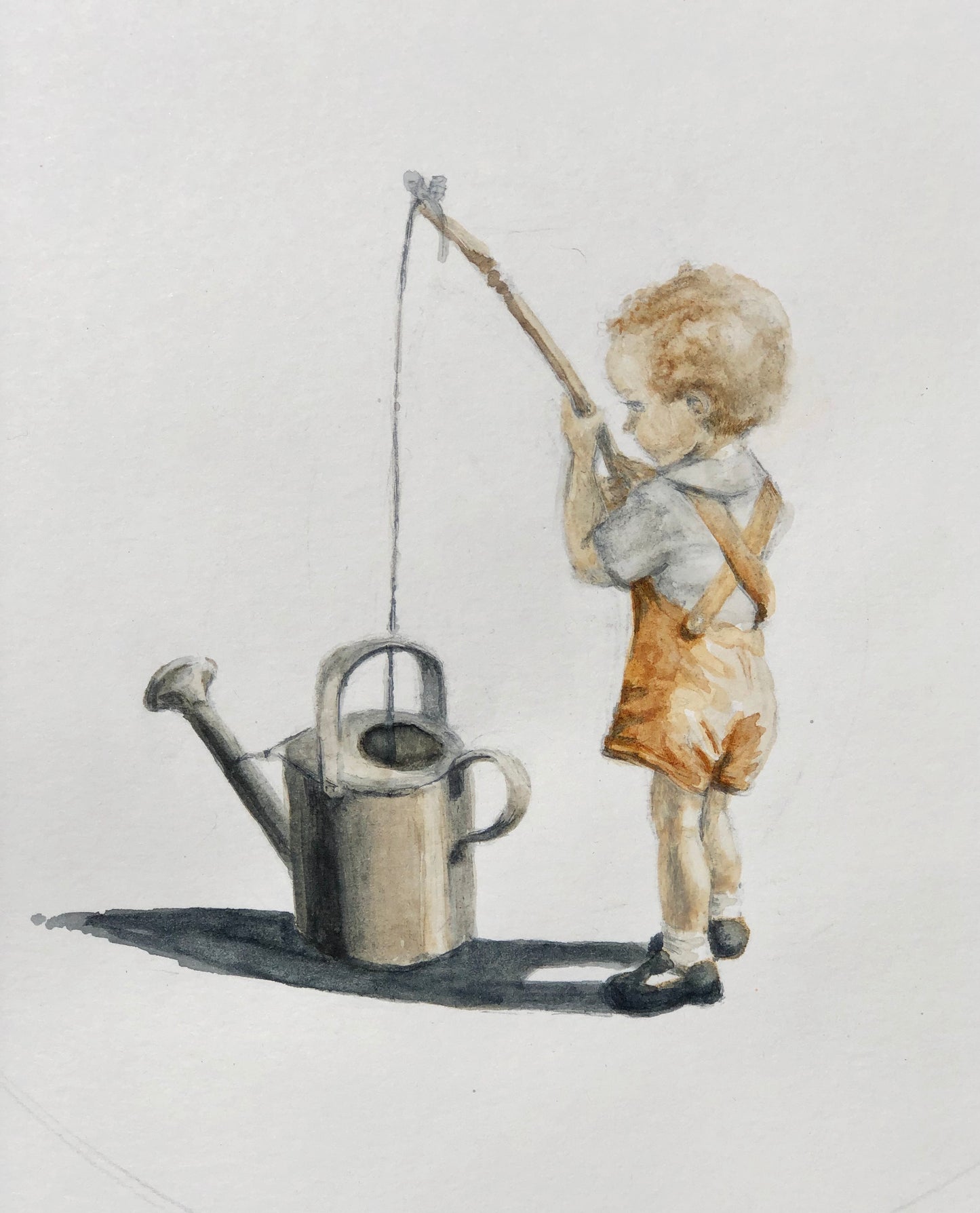 Gone Fishin', 20cm x 30cm, 2018.