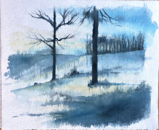 En Route to Åre - Nalden, 42cm x 45cm, 2018.