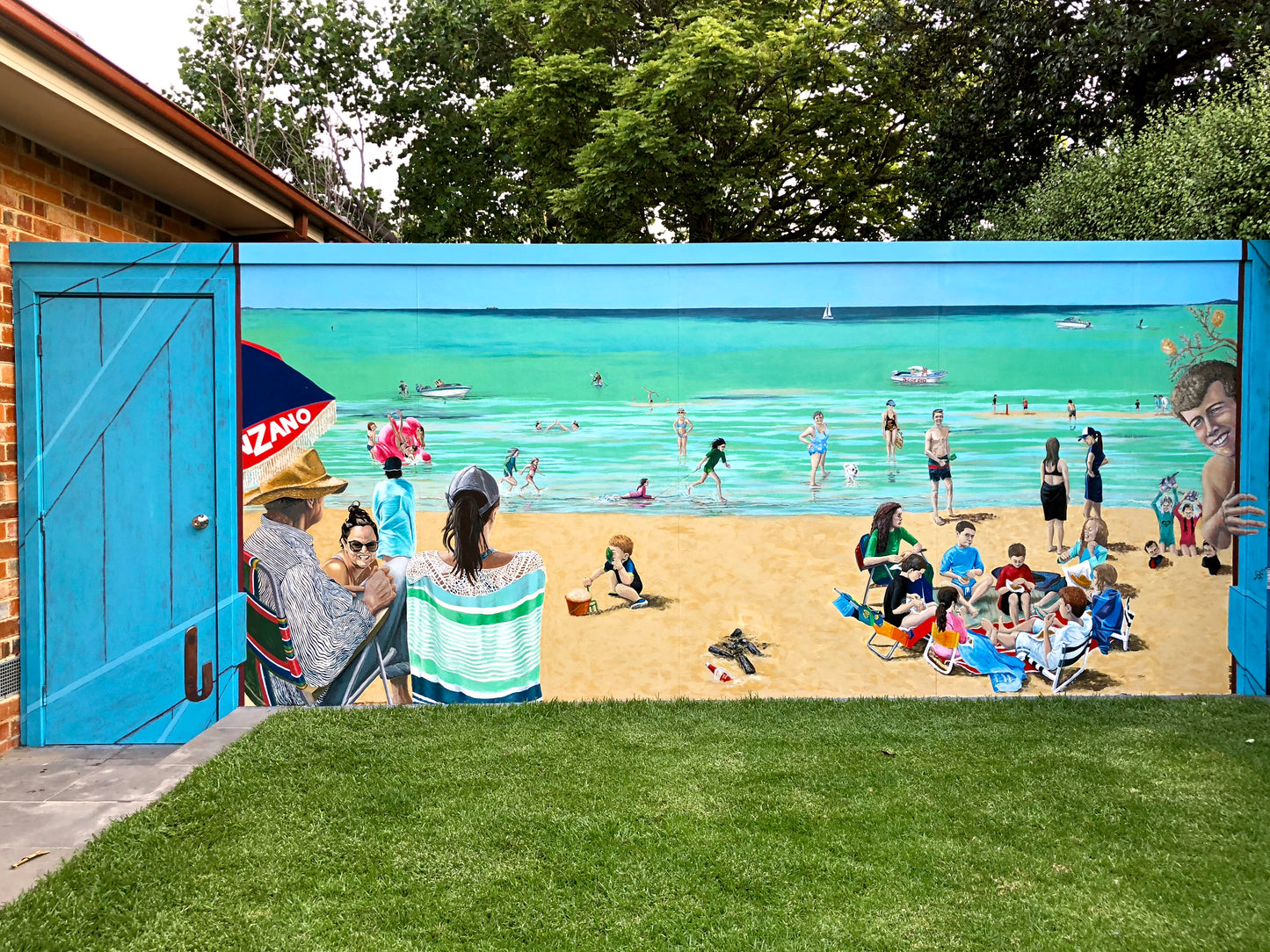 Rosebud Foreshore - Megan's Wall, 220cm x 550cm, 2017-18.