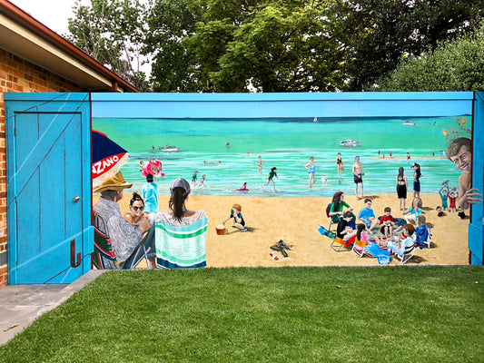 Rosebud Foreshore - Megan's Wall, 220cm x 550cm, 2017-18.