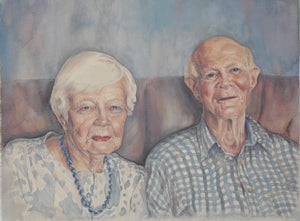 Janet and Howard, 64cm x 82cm, Sold
