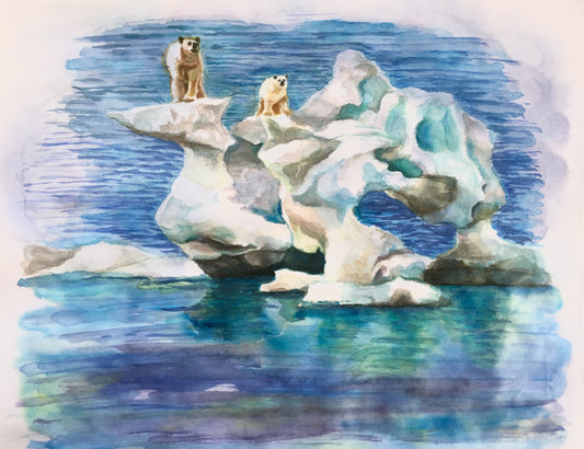 Melting Ice, 29cm x 24cm, 2017.