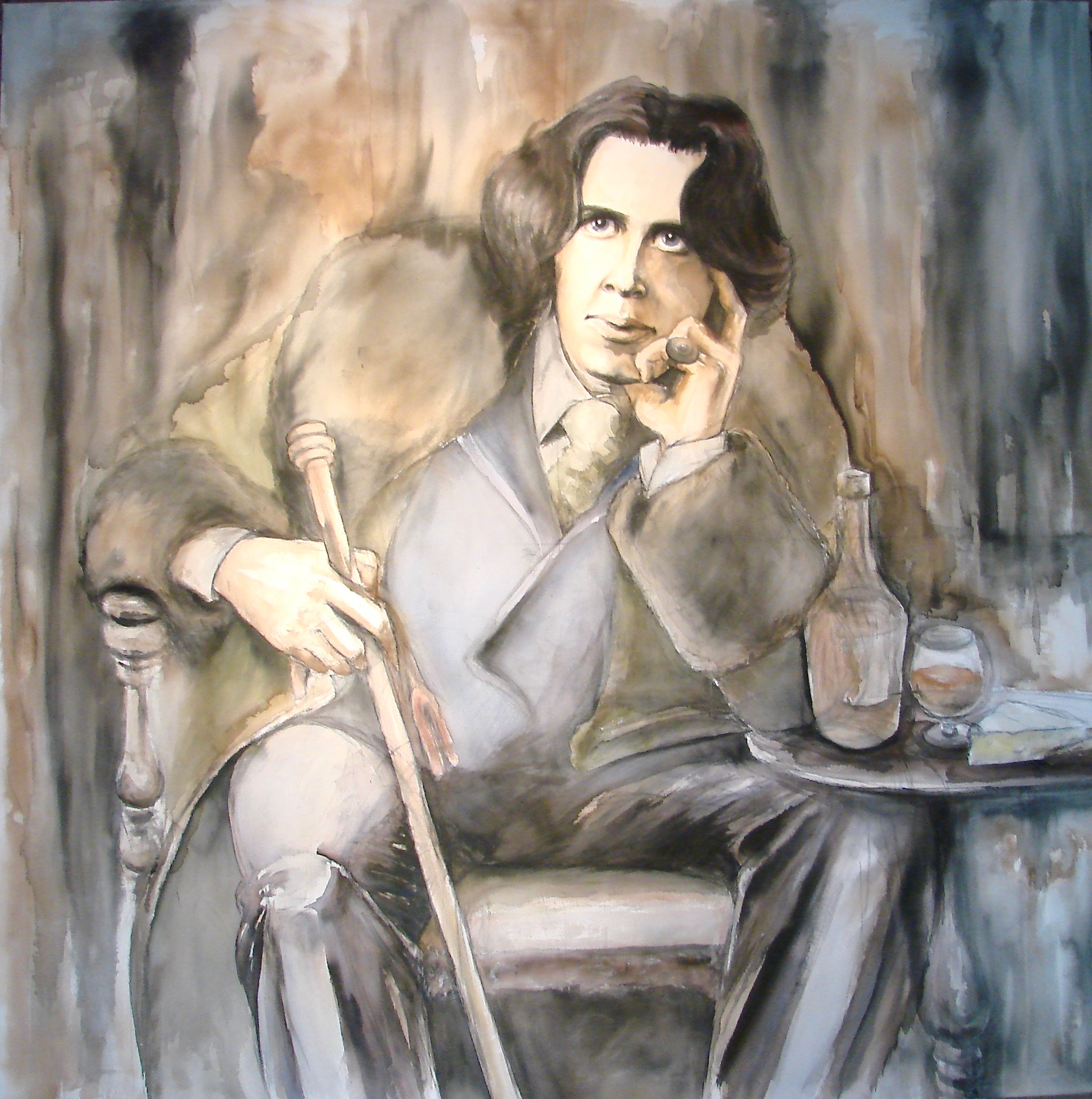 Oscar Wilde, 200cm x 200cm, Sold