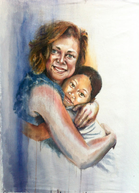 Precious Hug, 115cm x 93cm, 2014.