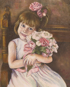 Flower Girl (Jess), 45cm x 35cm, Not for sale