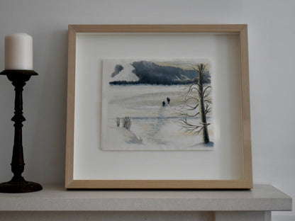 Åresjön - Frozen Lake, 42cm x 45cm, 2018.